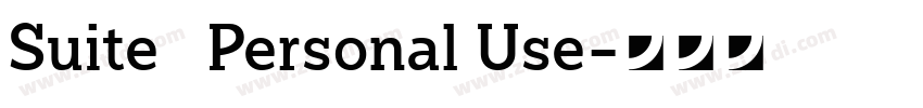 Suite   Personal Use字体转换